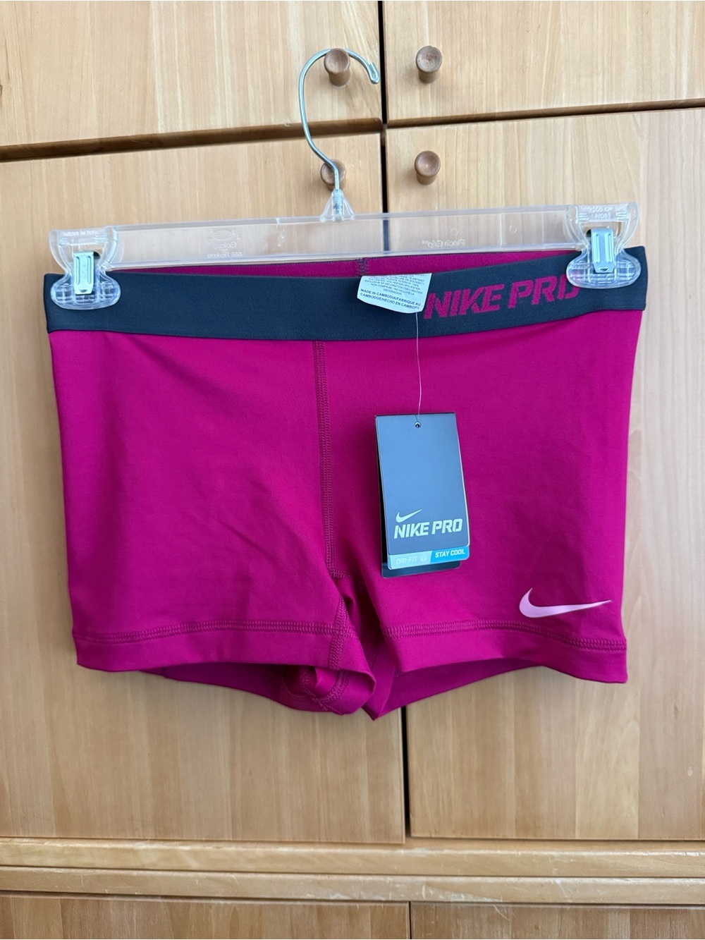 Nike Hot Pink Pro Dri-FIT Sports Bra & Shorts Set - Picture 4 of 4